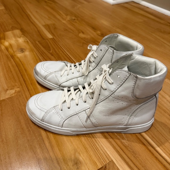 Saint Laurent Joe Distressed leather High top trainers main image 4